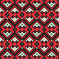 Geometric tribal decotarive pattern in red