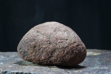 Fototapeta na wymiar Mineral stones in studio with black background