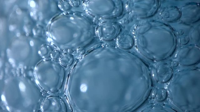 Luftblasen, Seifenblasen, Oberfl&auml;chenspannung, Reflexion, Interferenz, Ver&auml;nderung, Hintergrund, Macro, Videoeffect, 4K