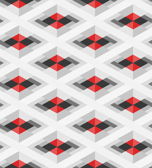 Fototapeta na wymiar Abstract seamless pattern of geometric shapes. Diagonal movement.