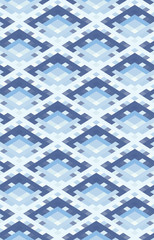 Abstract seamless pattern of geometric shapes. Diagonal movement.