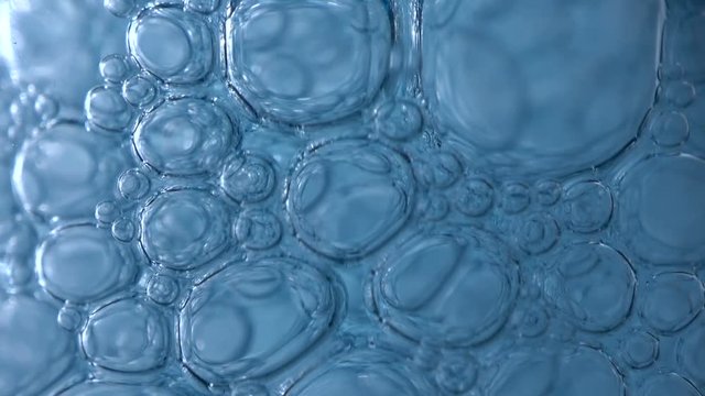 Luftblasen, Seifenblasen, Oberfl&auml;chenspannung, Reflexion, Interferenz, Ver&auml;nderung, Hintergrund, Macro, Videoeffect, 4K