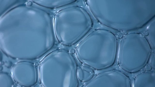 Luftblasen, Seifenblasen, Oberfl&auml;chenspannung, Reflexion, Interferenz, Ver&auml;nderung, Hintergrund, Macro, Videoeffect, 4K