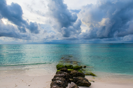 Beautiful cloudy stormy landscape