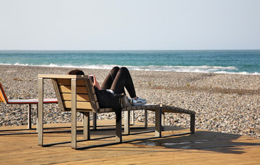 Beach in Batumi. Autonomous Republic of Adjara. Georgia