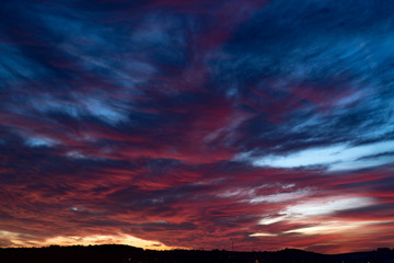 Dramatic  sunset sky