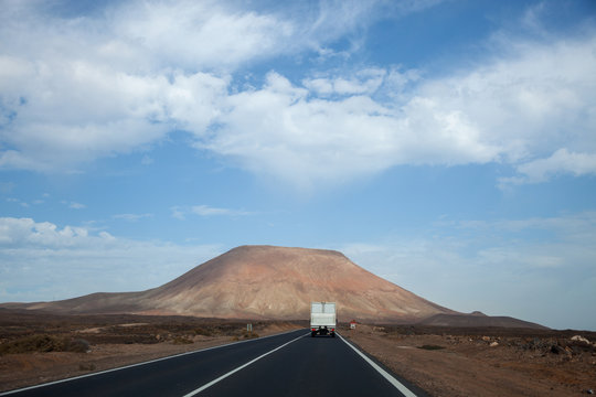 A highway in the Canary Islands