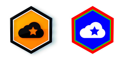 Ikona sześciobok 3D sześciokąt