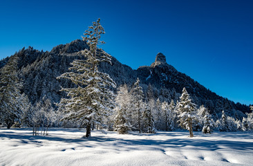 Blick auf den Kofel in Oberammergau