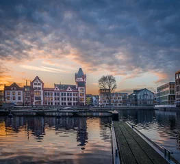 Hörder Phönixsee am Abend beleuchtet © Marcus Retkowietz
