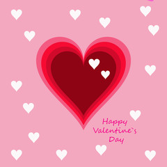 Abstract  Love Heart and Valentines day Background Vector.
