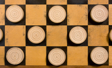 White Pieces on a Checkerboard
