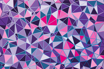 Fototapeta na wymiar Ultra violet polygonal abstract background. Low poly crystal pattern. Design with triangle shapes.