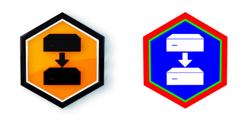 Ikona sześciobok 3D sześciokąt