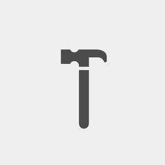 Hammer flat vector icon