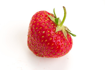one berry of ripe juicy strawberries