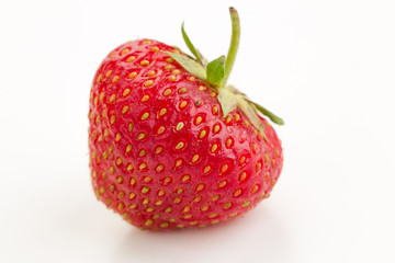 one berry of ripe juicy strawberries