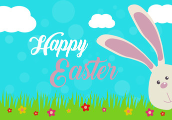 Happy Easter greeting card. 