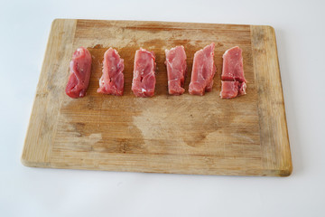 Red meat cut in the crotch.