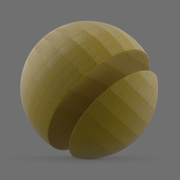 Thin yellow plastic filament