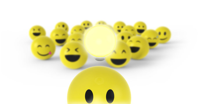 Smileys freuen sich &uuml;ber eine Idee