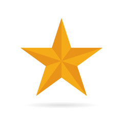 Obraz premium Gold dimensional five pointed star