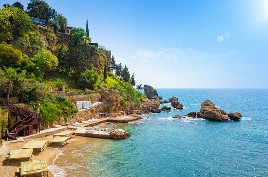 Mermerli Beach In Antalya, Turkey