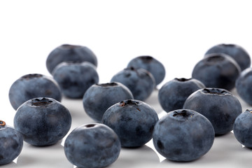 blueberries isolated close up