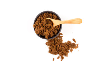 Brown sugar on white