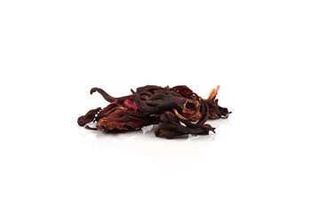 Heap of aromatic Hibiscus tea,