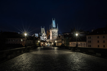 Naklejka premium A Quiet Moment on Charles Bridge 