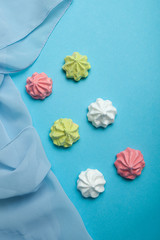 French sweet crisp meringue on Valentine's Day.