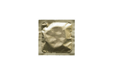 Condom isolated on white