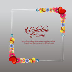 blossom valentine frame card