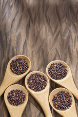 Seeds of black quinoa - Chenopodium quinoa