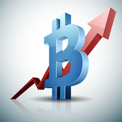 Bitcoin Chart sign illustration