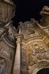 Fototapeta na wymiar Historical cathedral in Spanish Old Town cathedral La Seu de Valencia.