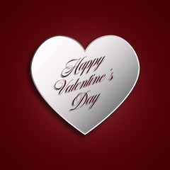 białe serce na szkarłatnym tle © Piotr