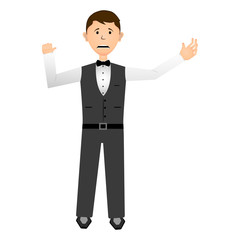 Isolated businessman illustration