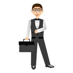 Isolated businessman illustration
