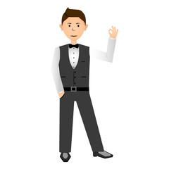 Isolated businessman illustration