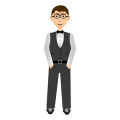 Isolated businessman illustration