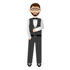 Isolated businessman illustration