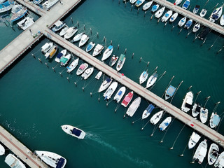 Fototapeta na wymiar Top view of the yacht club in Ashkelon