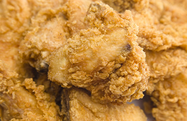 A Background of Crispy Breaded Fried Chicken an Classic Meal