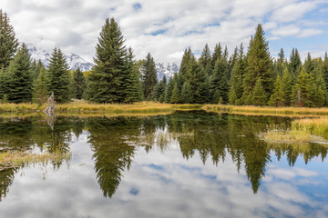 Fototapeta premium Early Autumn Landscape in the Tetons