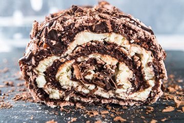 Belgian Chocolate Meringue Roulade