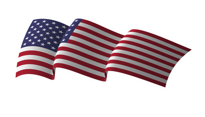 Obraz premium United States 3D flag