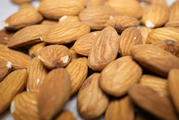 Almonds. Close-up. Macro