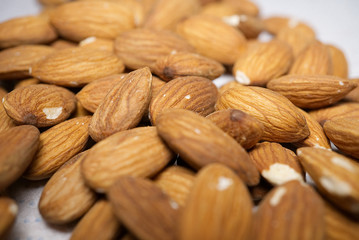 Almonds. Close-up. Macro